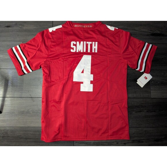 Jeremiah Smith #4 Ohio State Buckeyes OSU Red Scarlet Football Jersey Large - Picture 2 of 4